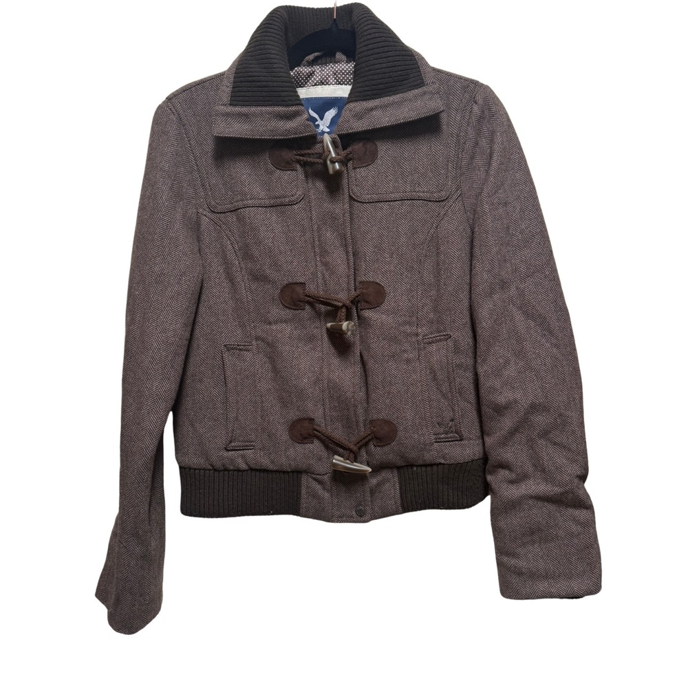 American Eagle Outfitters Brown Toggle Utility Jacket